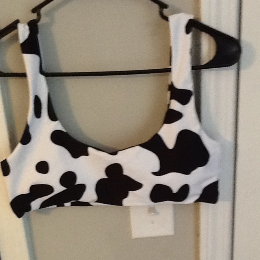 Cow Print Bikini Top